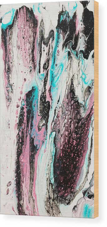 Abstract Wood Print featuring the painting Blush by Christine Bolden