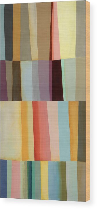 Abstract Art Wood Print featuring the digital art Desert Stripe Composite #5 by Jane Davies