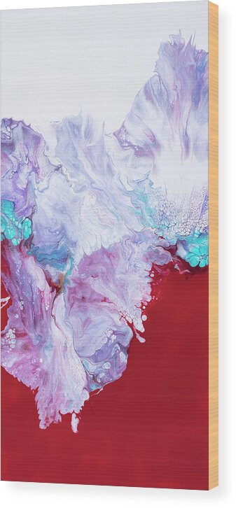 Abstract Wood Print featuring the painting Three Sisters, Michelle by Darice Machel McGuire