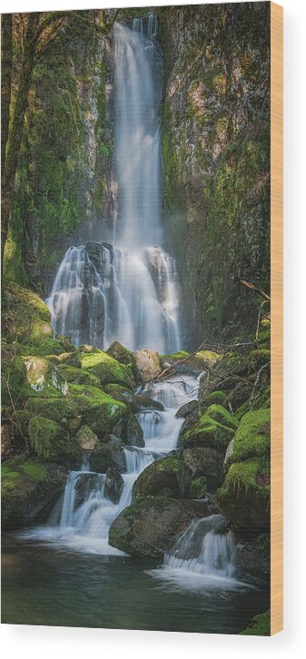 Coast Wood Print featuring the photograph Waterfall C 1x2 by Ryan Weddle