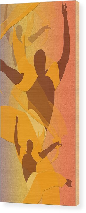 Dancers Wood Print featuring the digital art Passion by Terry Boykin