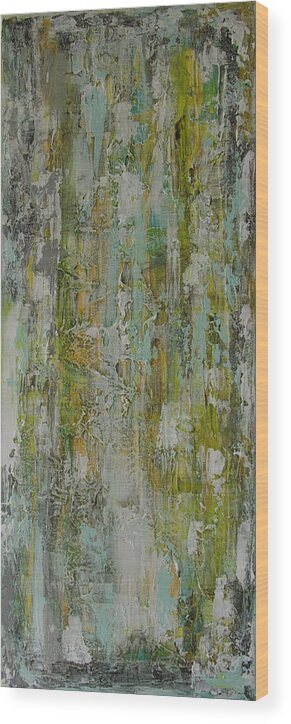 Abstract Painting Wood Print featuring the painting W22 - twice II by KUNST MIT HERZ Art with heart
