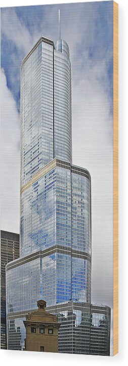 Donald Wood Print featuring the photograph Trump Tower Chicago - A surplus of superlatives by Alexandra Till