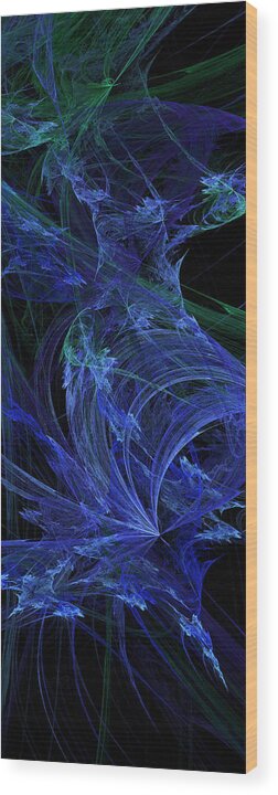 Fractal Wood Print featuring the digital art Blue Breeze by Andee Design