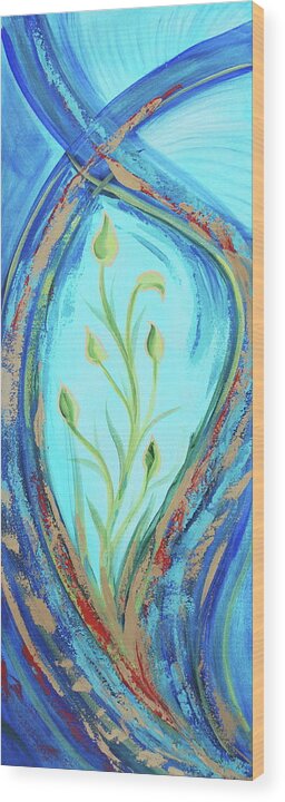 Worshipful Art Wood Print featuring the painting New LIfe by Deb Brown Maher