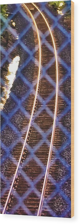 Railroad Tracks Wood Print featuring the photograph Protection by Albert Seger