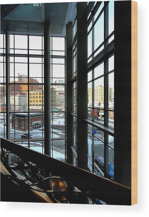 Window Wood Print featuring the photograph View Halket Street by Mary Beth Landis