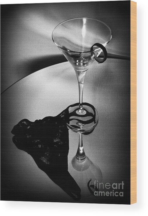  Wood Print featuring the photograph Martini Glass Charm by Linda Bianic