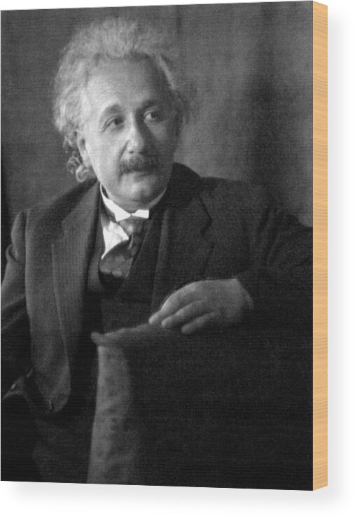Science Wood Print featuring the photograph Albert Einstein, German-american #1 by Science Source