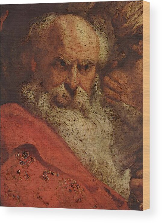 Peter Paul Rubens Wood Print featuring the painting The Adoration of the Magi #2 by Peter Paul Rubens