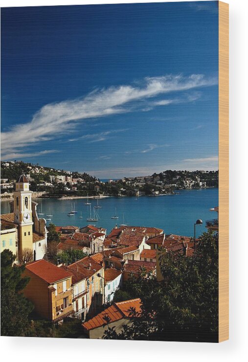 Villefranche Wood Print featuring the photograph Villefranche-sur-Mer #1 by Stephanie Tomlinson