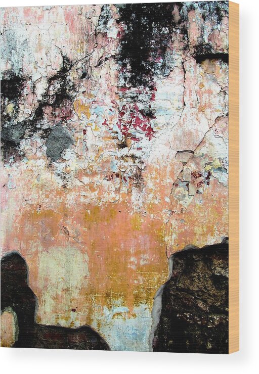 Texture Wood Print featuring the digital art Wall Abstract 87 by Maria Huntley