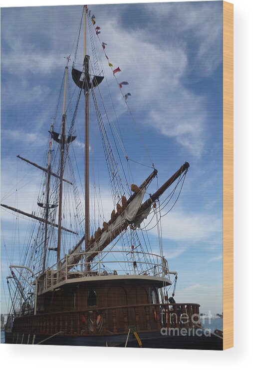 Ship Wood Print featuring the photograph 1812 Tall Ships Peacemaker by Lingfai Leung