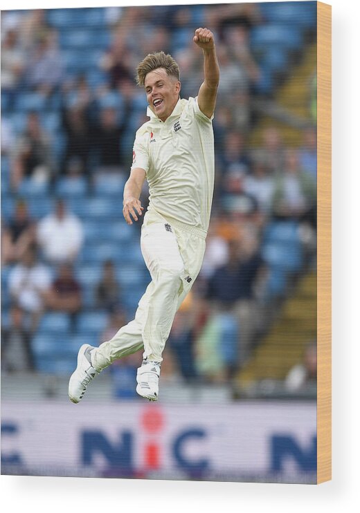 International Match Wood Print featuring the photograph England v Pakistan: 2nd Test - Day Three #2 by Gareth Copley