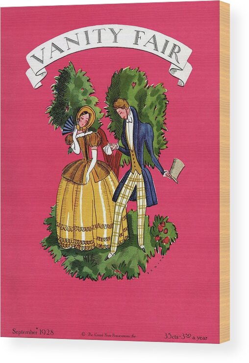 Illustration Wood Print featuring the photograph A Couple In Period Costume by Eduardo Garcia Benito