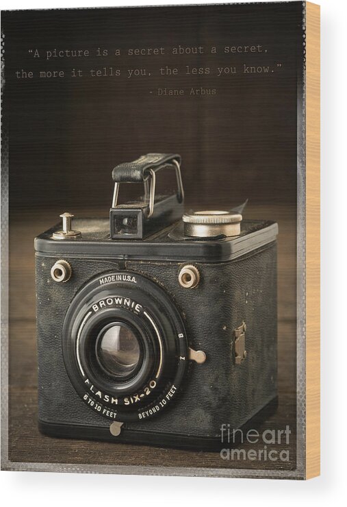 Camera Wood Print featuring the photograph A Secret About a Secret by Edward Fielding