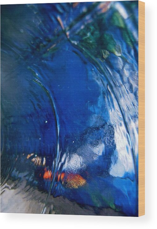 Blue Wood Print featuring the photograph Abstract 3542 by Stephanie Moore