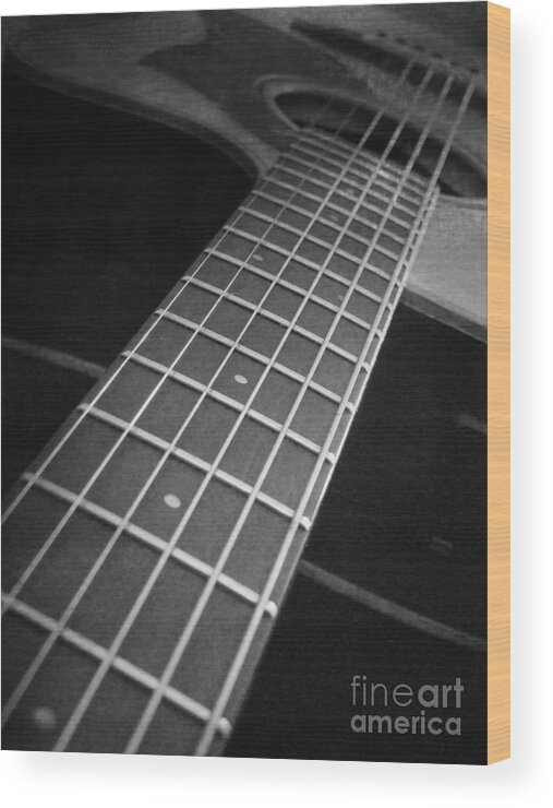 Fretboard Wood Print featuring the photograph Acoustic Guitar by Andrea Anderegg