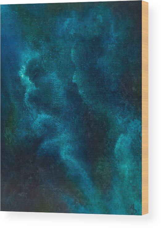 Abstract Wood Print featuring the painting Contemplation by Marc Dmytryshyn
