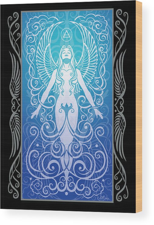 Goddess Wood Print featuring the digital art Air Spirit v.2 by Cristina McAllister