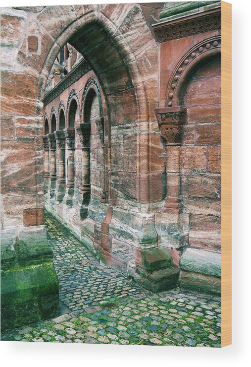 St. Martin's Church Wood Print featuring the digital art Arches and Cobblestone by Maria Huntley