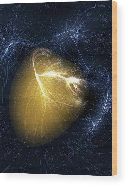 Artwork Wood Print featuring the photograph Artwork Of Laniakea Supercluster by Mark Garlick