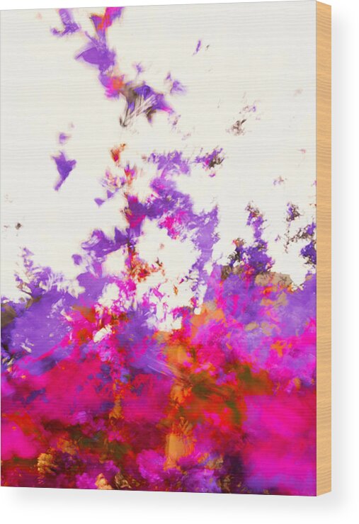 Floral Wood Print featuring the photograph Ascending Floral Abstract by Paul Cutright
