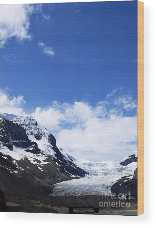 Athabasca Wood Print featuring the photograph Athabascar Glacier by Brenda Kean