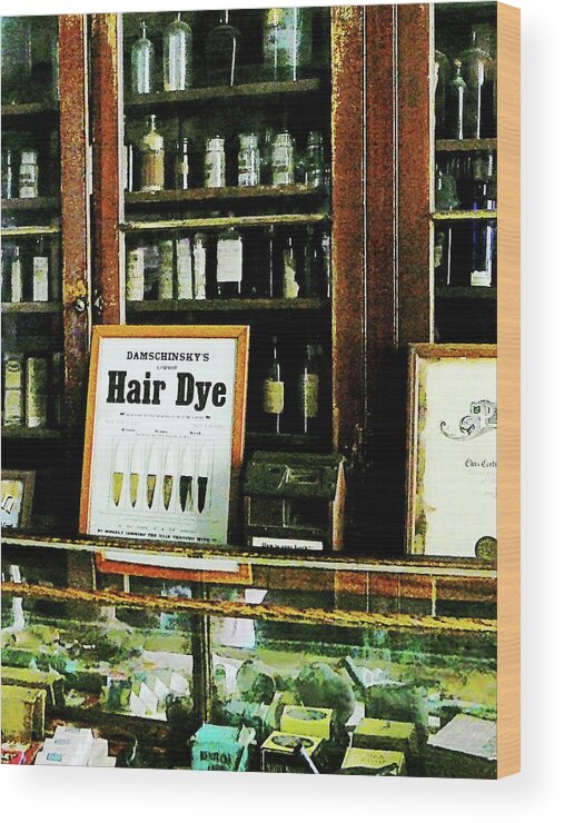 Hair Dye Wood Print featuring the photograph Barber - Hair Dye by Susan Savad