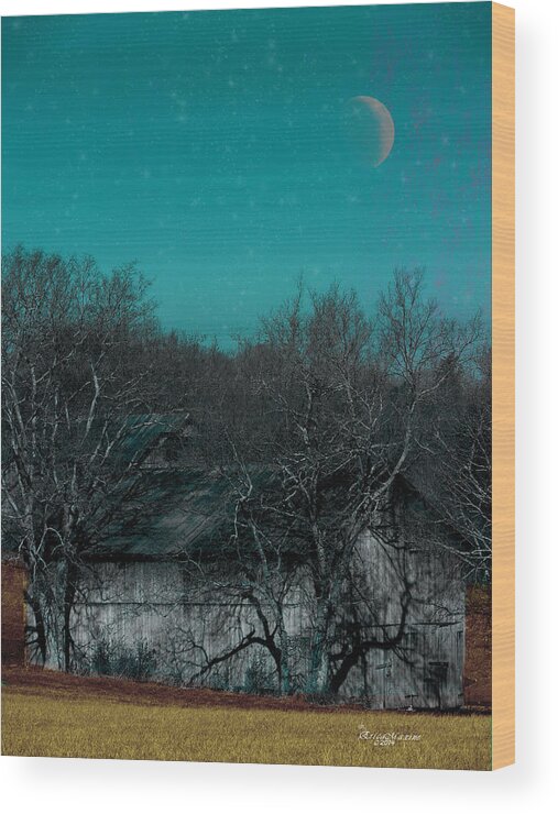 Barn Wood Print featuring the photograph Barns-featured in Visions of the Night Group by Ericamaxine Price