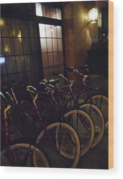 Bikes Wood Print featuring the photograph Bowery Bikes by Joan Reese