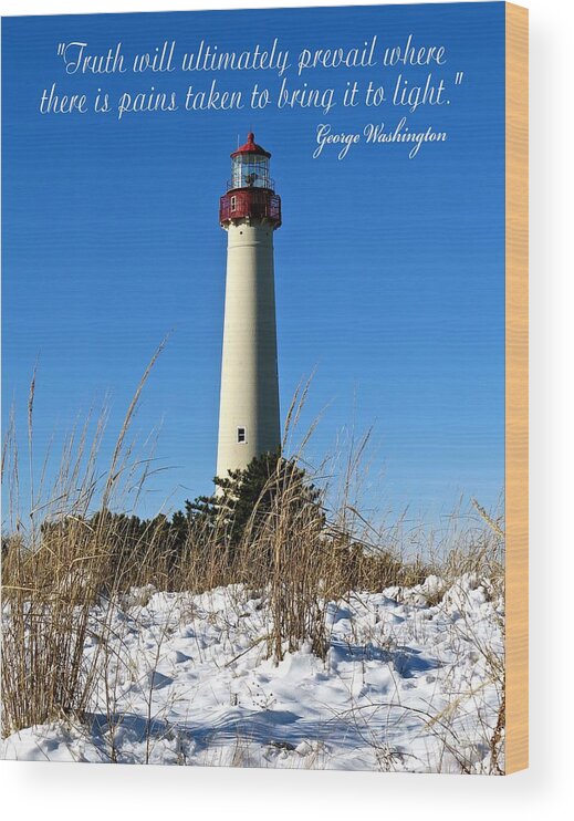 Cape May Lighthouse Wood Print featuring the photograph Bring Truth to Light by Nancy Patterson
