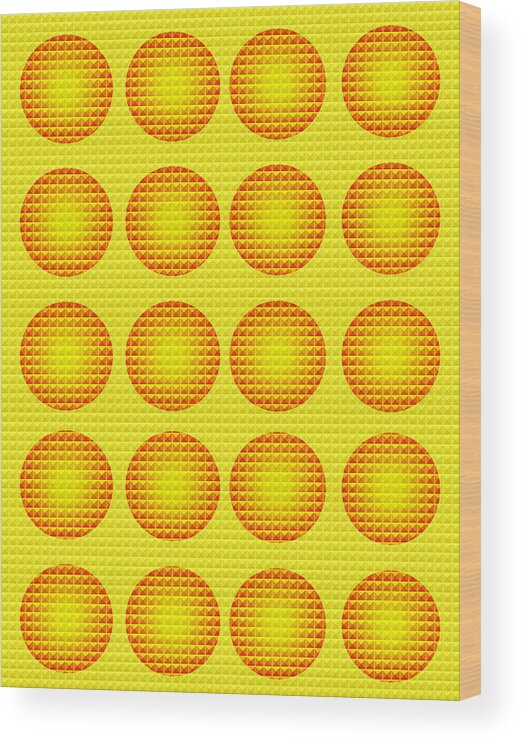 Circles Wood Print featuring the painting Bubbles Honeycomb Warhol by Robert R by Robert R Splashy Art Abstract Paintings