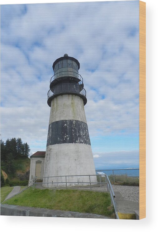 Lighthouse Wood Print featuring the photograph Cape Disappointment Lighthouse 3 by Cathy Anderson