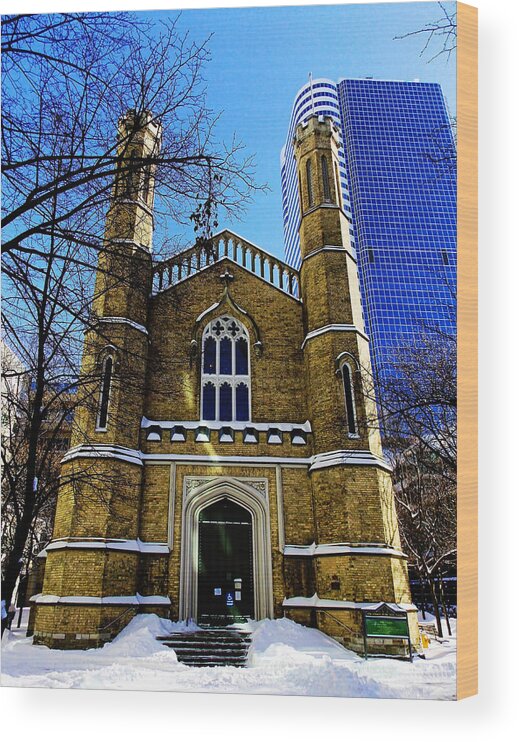 Toronto Wood Print featuring the photograph Church of the Holy Trinity Toronto by Nicky Jameson