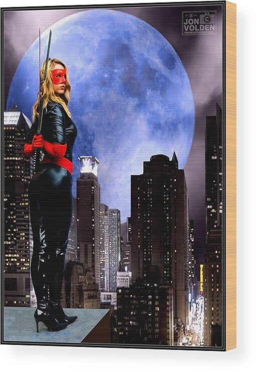 Cosplay Wood Print featuring the photograph City Guard by Jon Volden