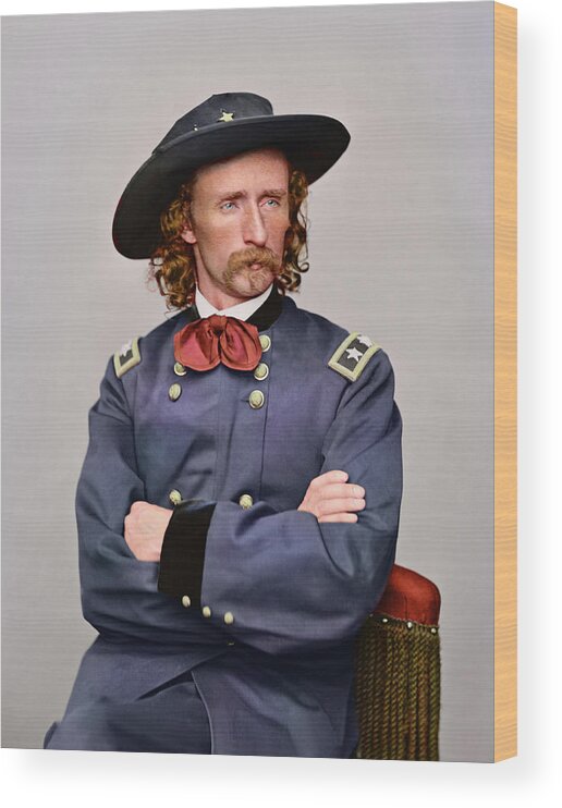 Mature Adult Wood Print featuring the photograph Civil War Portrait Of Major General by Stocktrek Images