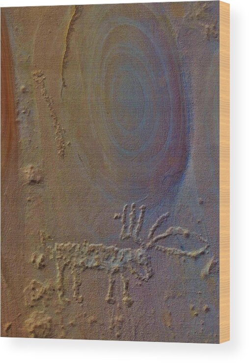 Rock Art Wood Print featuring the photograph Cold Springs Rock Art by Lisa Dunn