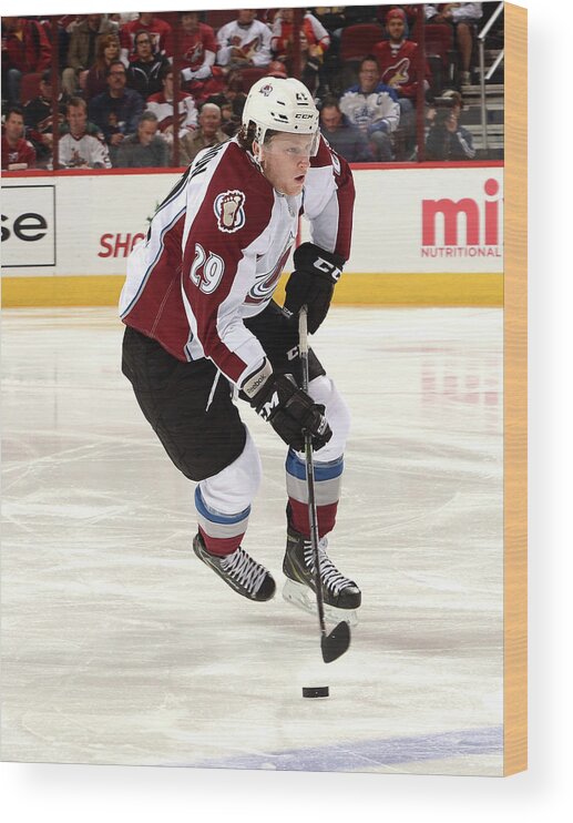National Hockey League Wood Print featuring the photograph Colorado Avalanche V Arizona Coyotes by Norm Hall
