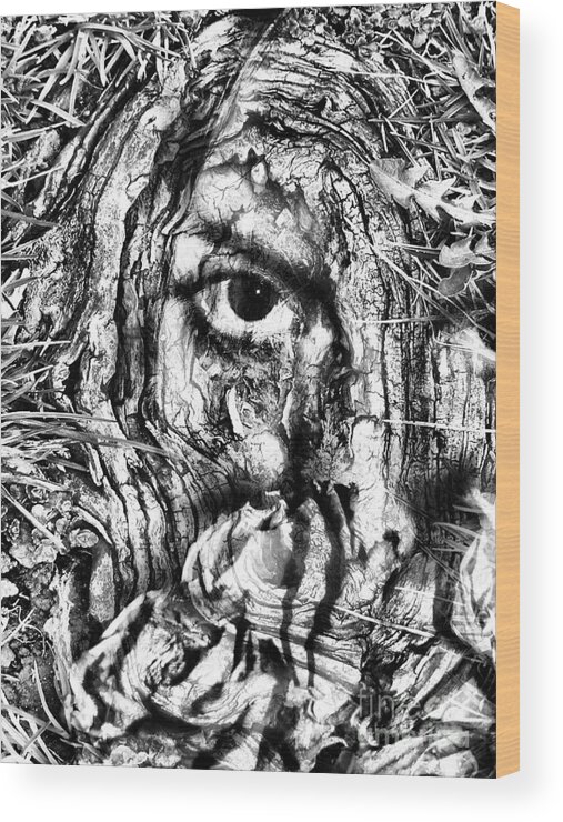  Wood Print featuring the photograph Cover My Face by Heather King