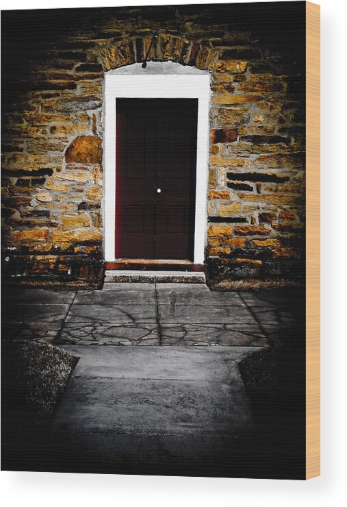 Door Wood Print featuring the photograph Door to the Sanctuary by Jessica Brawley