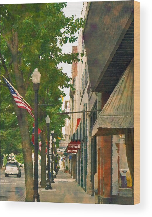 Bristol Wood Print featuring the photograph Downtown USA by Denise Beverly