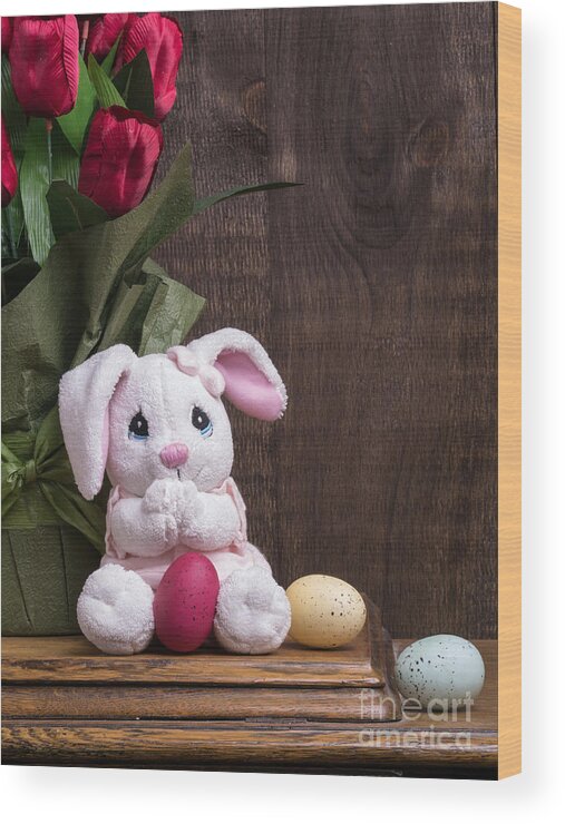 Easter Wood Print featuring the photograph Easter Bunny by Edward Fielding