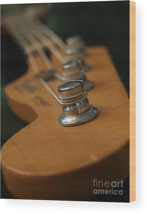 Fender Wood Print featuring the photograph Fender Bass Guitar - 3 by Vivian Martin
