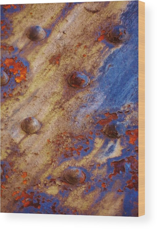 Rust Photographs Wood Print featuring the photograph Fire and Ice 2 by Charles Lucas