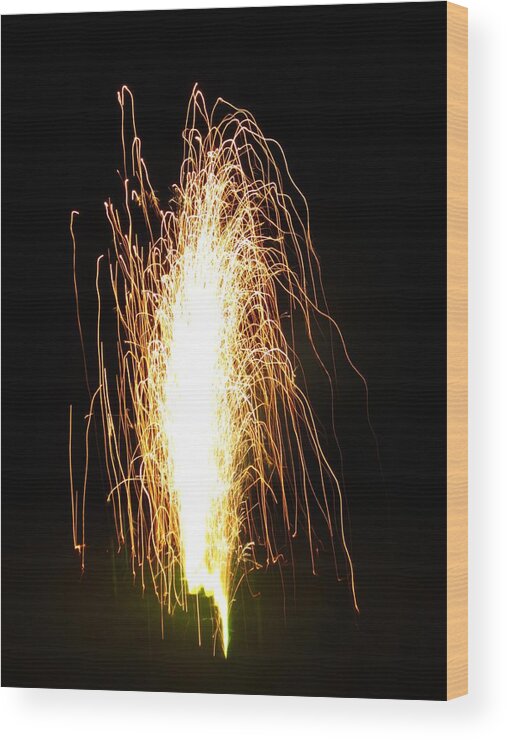 Fireworks Wood Print featuring the photograph Fireworks series no.2 by Ingrid Van Amsterdam
