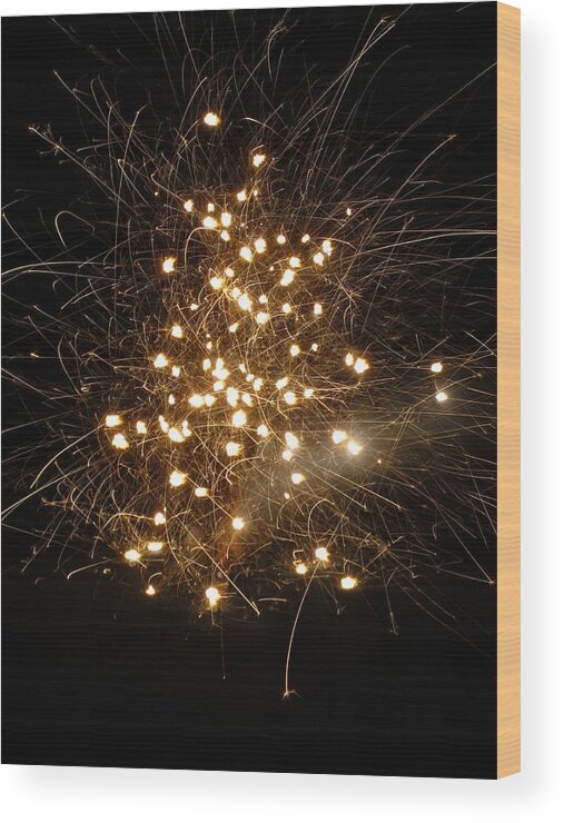 Fireworks Wood Print featuring the photograph Fireworks series no.3 by Ingrid Van Amsterdam