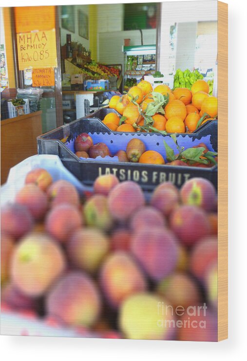 Tilt Wood Print featuring the photograph Fresh Fruit by Vicki Spindler