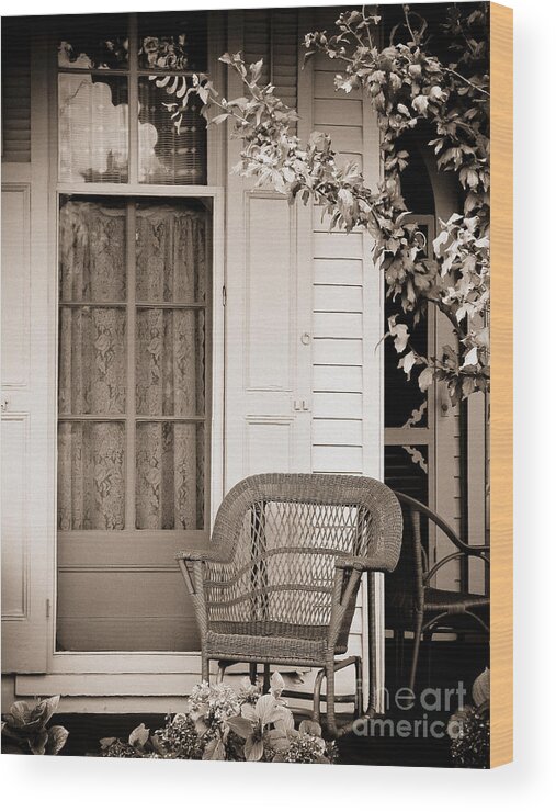Window Wood Print featuring the photograph Front Porch by Colleen Kammerer
