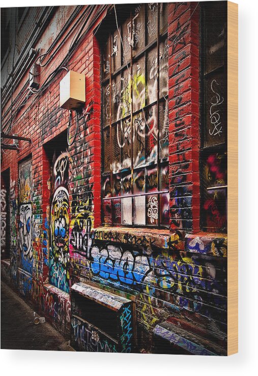Graffiti Wood Print featuring the photograph Graffiti Alley by James Howe